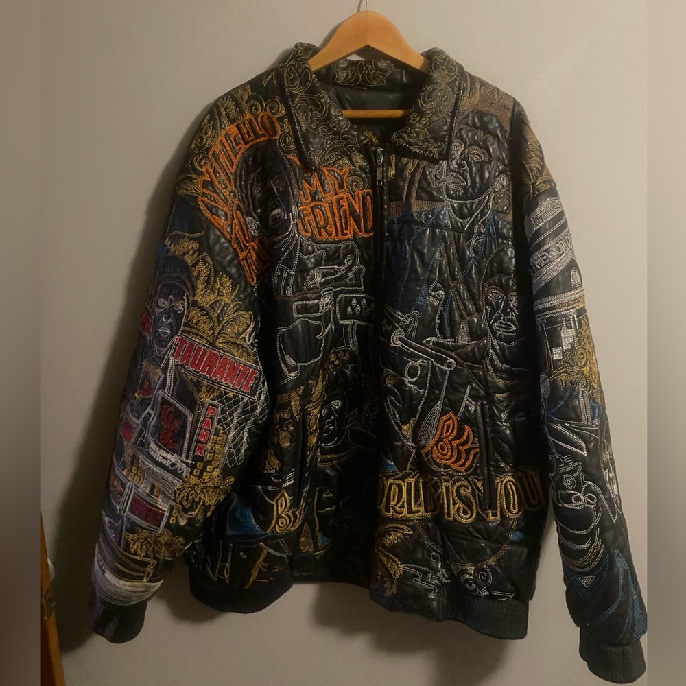 Vintage Pelle Pelle “Scarface” Leather Bomber Jacket